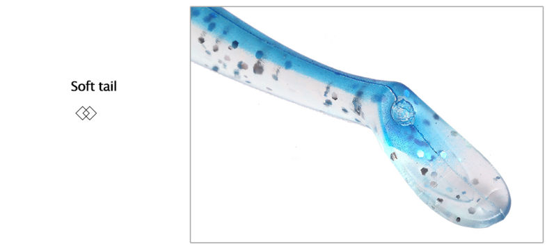 5pcs Lead Head Single Hook Bait PVC Artificial Soft Fishing Lure