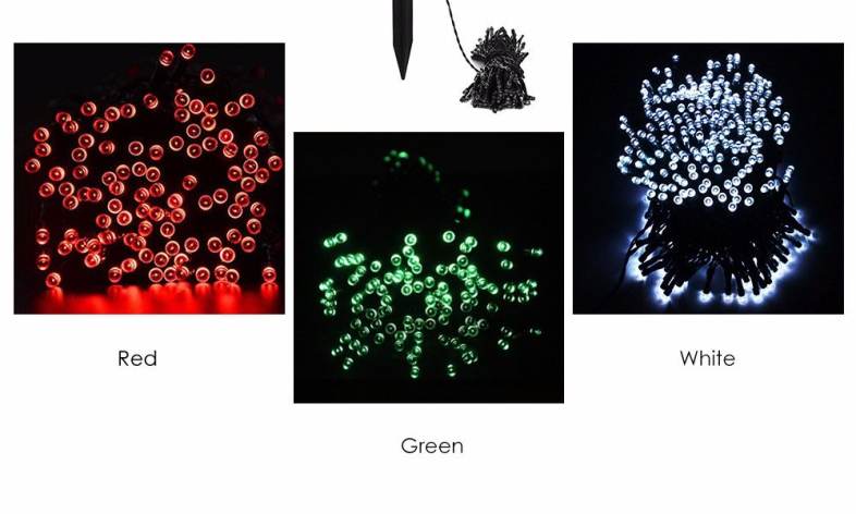 Solar Powered 12M 100 LEDs Light Strip Lighting Chains for Christmas Hallowmas