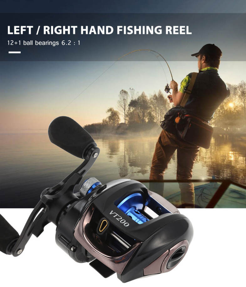 Left / Right Hand 6.2 : 1 High Speed Bait Casting Fishing Reel