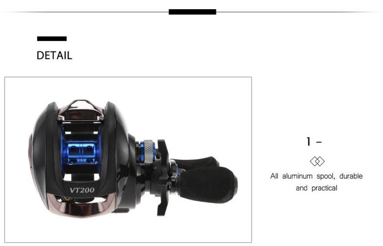 Left / Right Hand 6.2 : 1 High Speed Bait Casting Fishing Reel