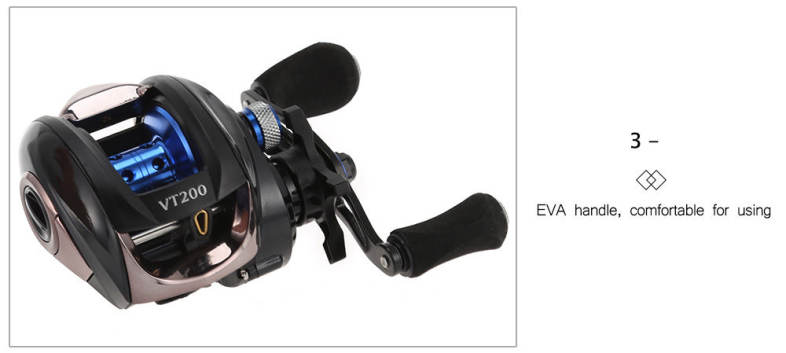 Left / Right Hand 6.2 : 1 High Speed Bait Casting Fishing Reel