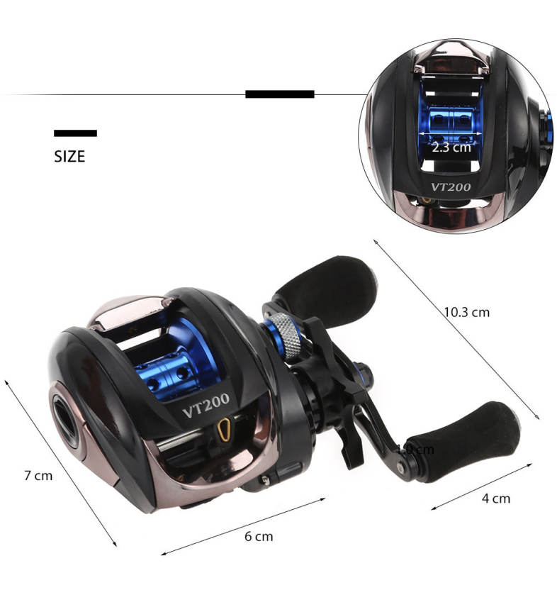 Left / Right Hand 6.2 : 1 High Speed Bait Casting Fishing Reel