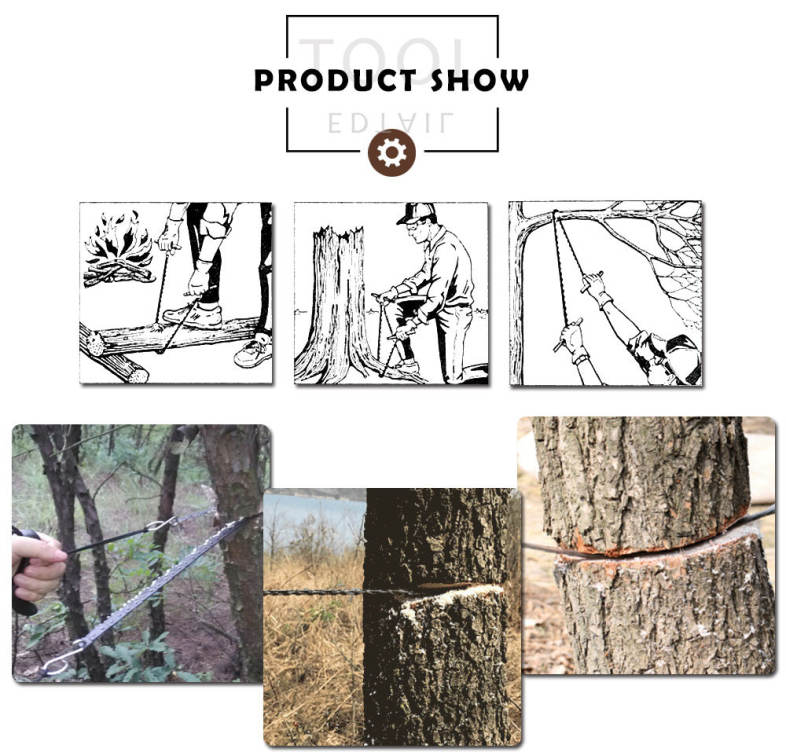 Outdoor Survival Wire Saw Hand Chainsaw Camping Tool Pocket Gear