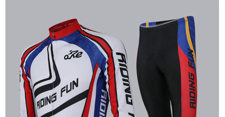 RIDING FUN Men Anti-UV Long Sleeve Riding Clothes Suit with 3D Sponge Padded