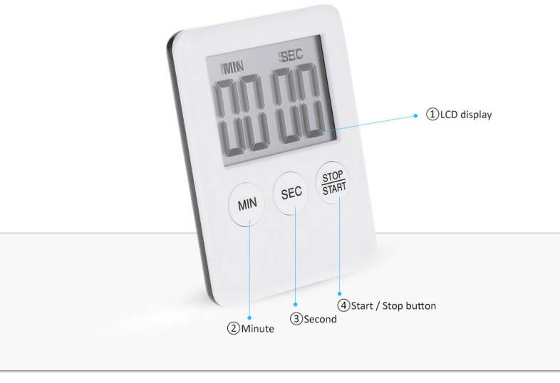 Magnetic LCD Digital Kitchen Timer