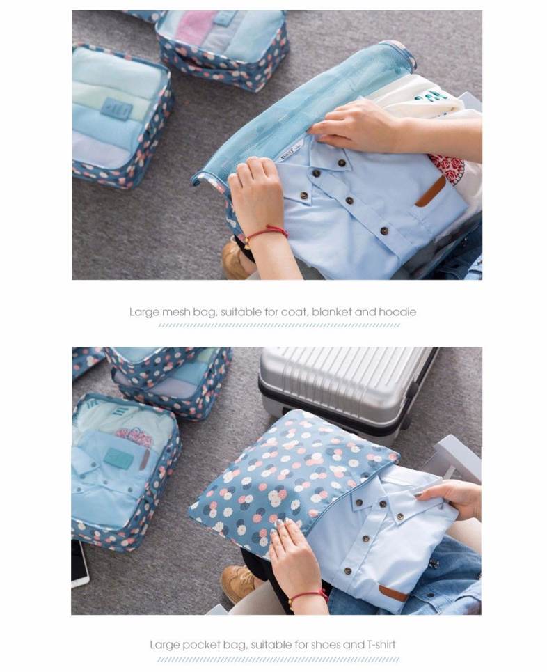 6 in 1 Travel Storage Pouch for Outdoor Traveling 