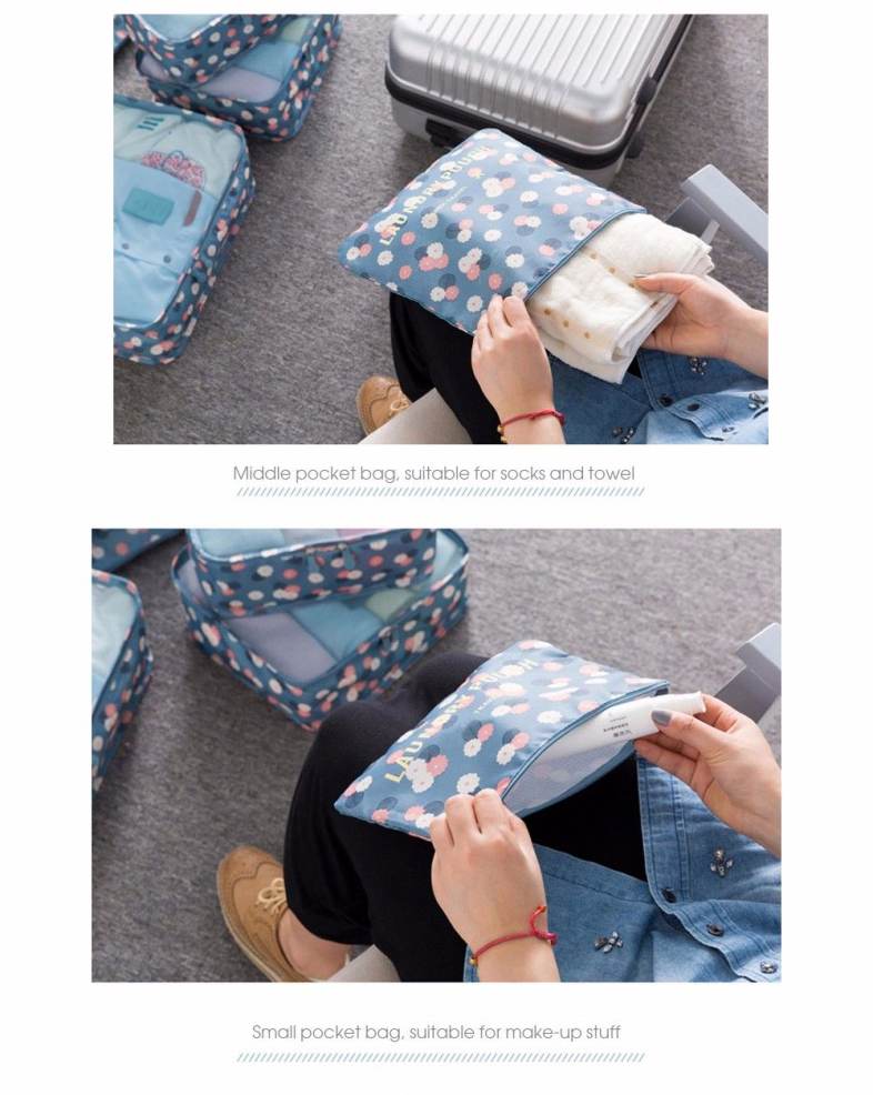 6 in 1 Travel Storage Pouch for Outdoor Traveling 