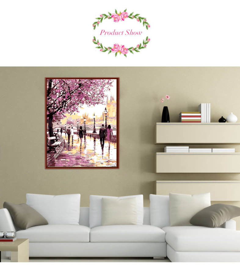 DIY Park Oil Painting Art Wall Home Decoration