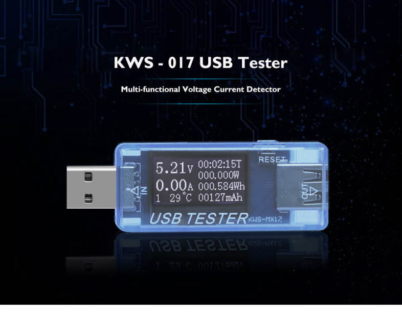 KWS - 017 USB Tester Multi-functional Voltage Current Charging Detector
