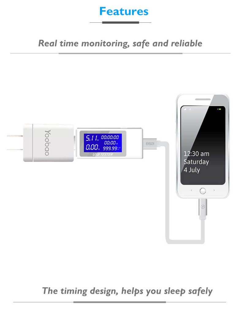 KW - 1705A USB Charging Detector Voltage Current Meter Capacity Tester