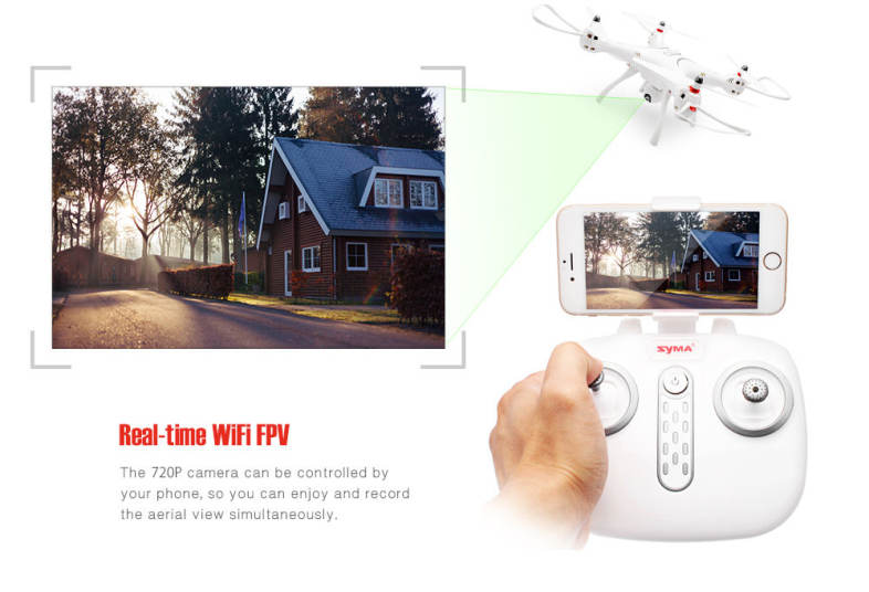 SYMA X8 Pro GPS Brushed RC Quadcopter RTF WiFi FPV 720P Camera / Altitude Hold / One Key Return
