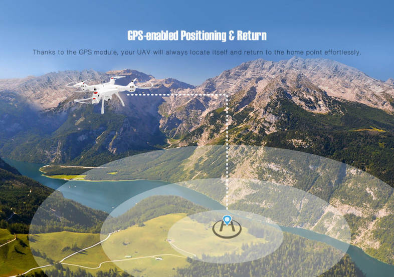 SYMA X8 Pro GPS Brushed RC Quadcopter RTF WiFi FPV 720P Camera / Altitude Hold / One Key Return