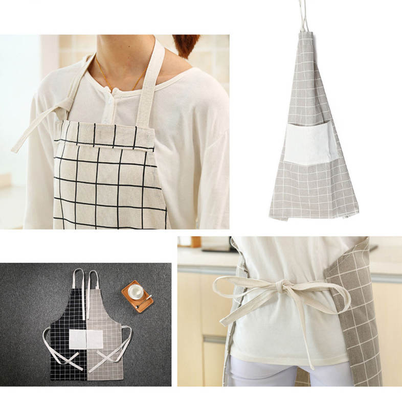 Kitchen Fashion Cotton Oil Proof Comfortable Apron