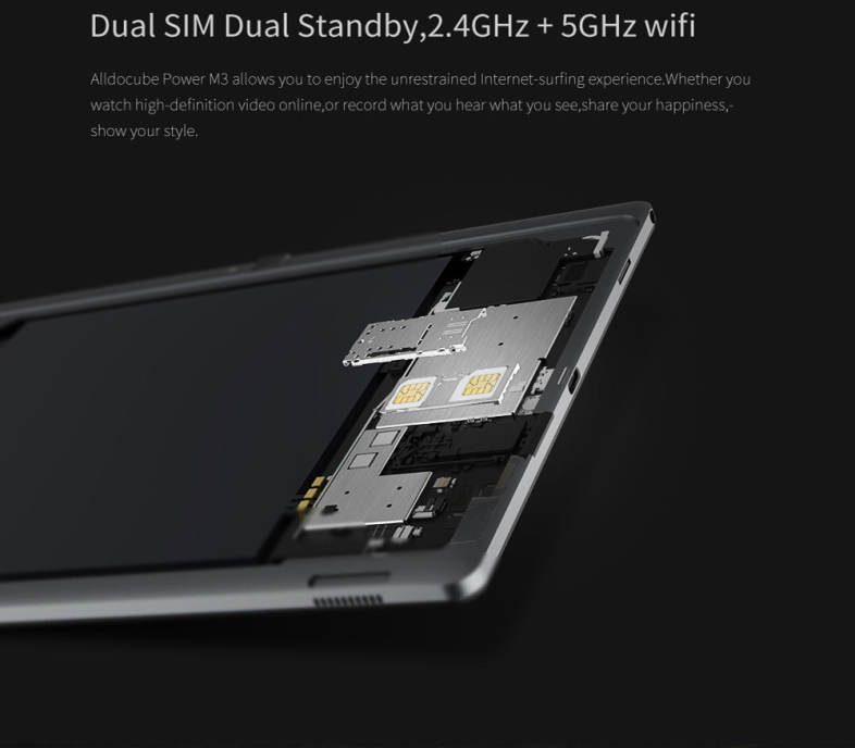 ALLDOCUBE Power M3 4G Phablet 10.1 inch Android 7.0 MTK6753 Octa Core 1.5GHz 2GB RAM 32GB ROM Type-C OTG 