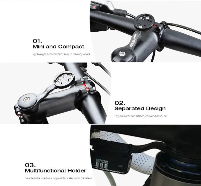 GUB Carbon Fiber Bicycle Handlebar Speedometer Stent Extender Bracket Bike Stopwatch Seat Holder