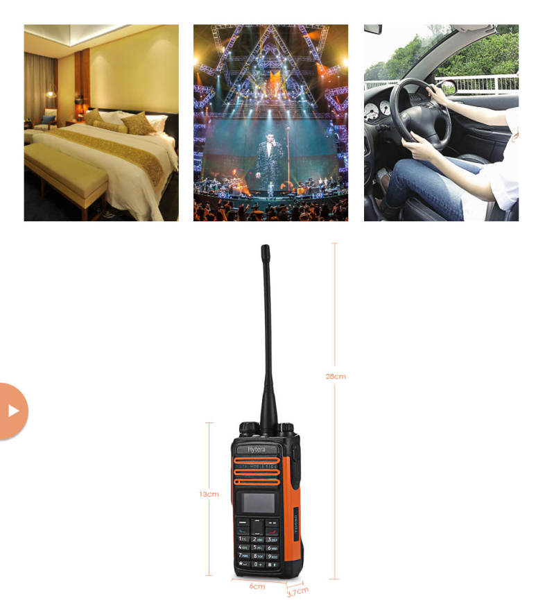 Hytera TD580 Portable UHF 350 - 470MHz DMR Transceiver LED Display
