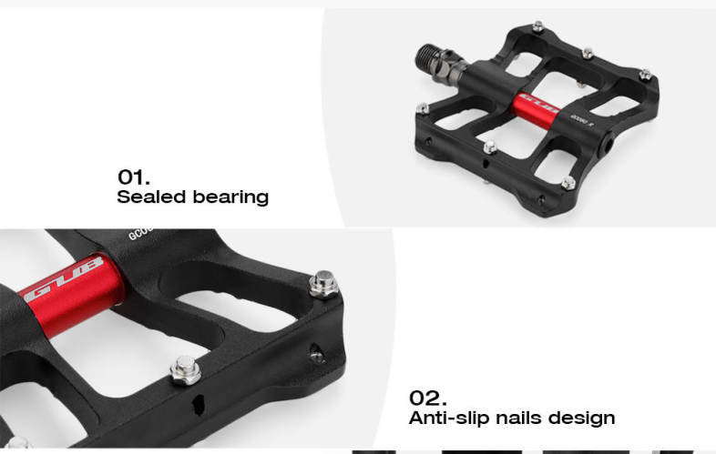 GUB GC060 Paired Outdoor Ultralight 9/16 inch MTB Mountain Bike Bicycle Aluminum Alloy Anti-slip Pedal