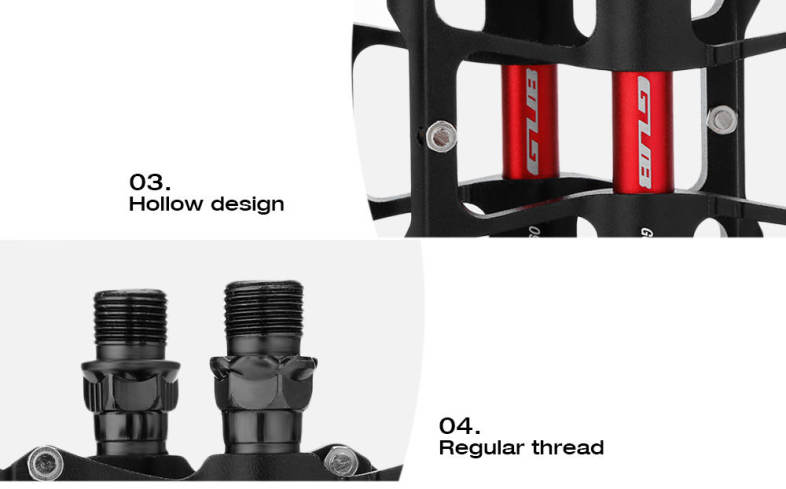 GUB GC060 Paired Outdoor Ultralight 9/16 inch MTB Mountain Bike Bicycle Aluminum Alloy Anti-slip Pedal