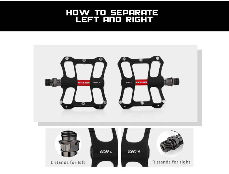 GUB GC060 Paired Outdoor Ultralight 9/16 inch MTB Mountain Bike Bicycle Aluminum Alloy Anti-slip Pedal