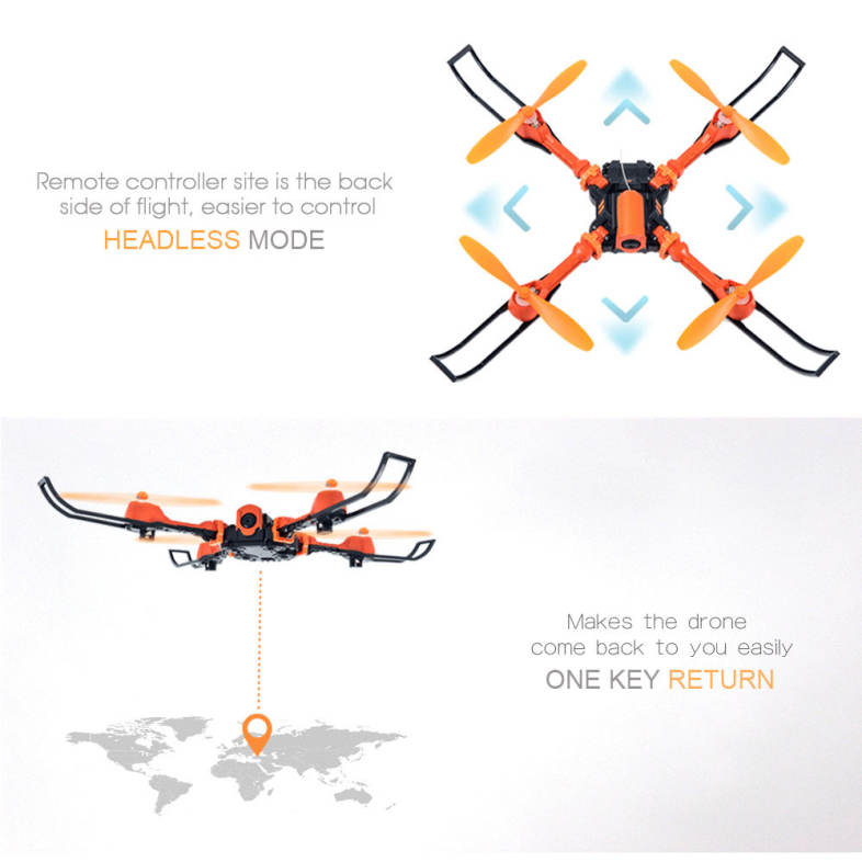 Flytec T15 Foldable 0.3MP WiFi Camera RC Quadcopter 2.4G 4CH 6-axis Gyro Headless High Hold Mode 3D Unlimited Flip Drone RTF