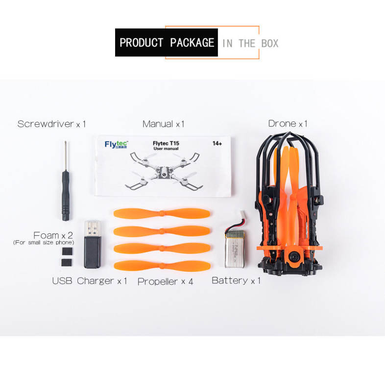 Flytec T15 Foldable 0.3MP WiFi Camera RC Quadcopter 2.4G 4CH 6-axis Gyro Headless High Hold Mode 3D Unlimited Flip Drone RTF