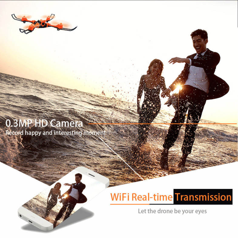 Flytec T15 Foldable 0.3MP WiFi Camera RC Quadcopter 2.4G 4CH 6-axis Gyro Headless High Hold Mode 3D Unlimited Flip Drone RTF