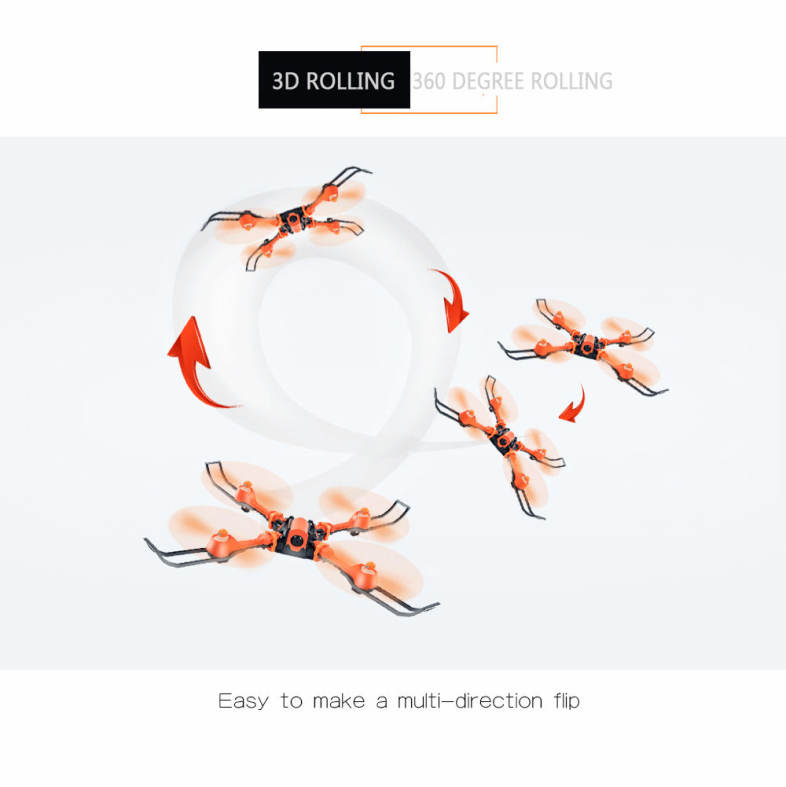 Flytec T15 Foldable 0.3MP WiFi Camera RC Quadcopter 2.4G 4CH 6-axis Gyro Headless High Hold Mode 3D Unlimited Flip Drone RTF