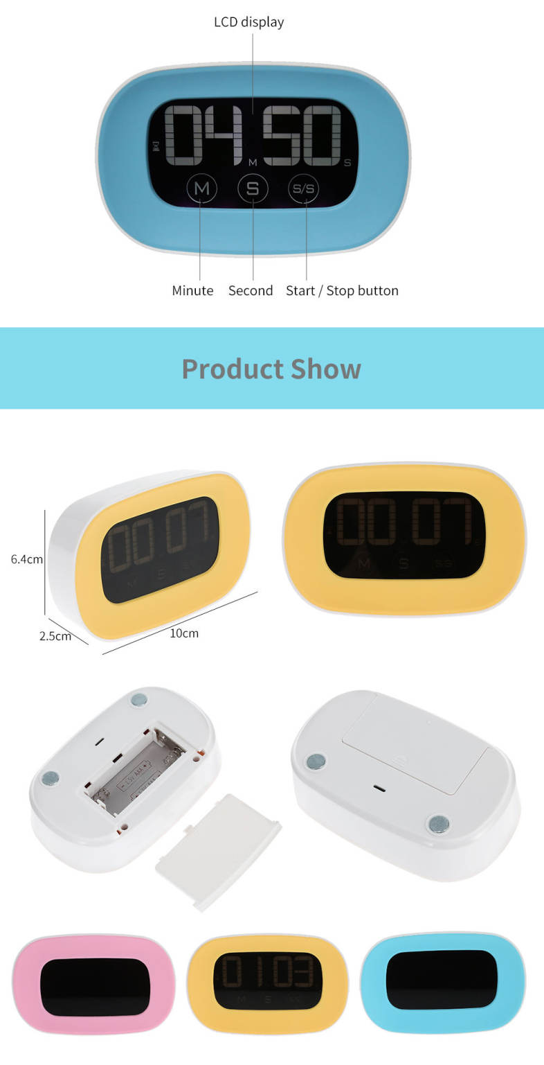 Digital Touch Screen Kitchen Countdown Timer