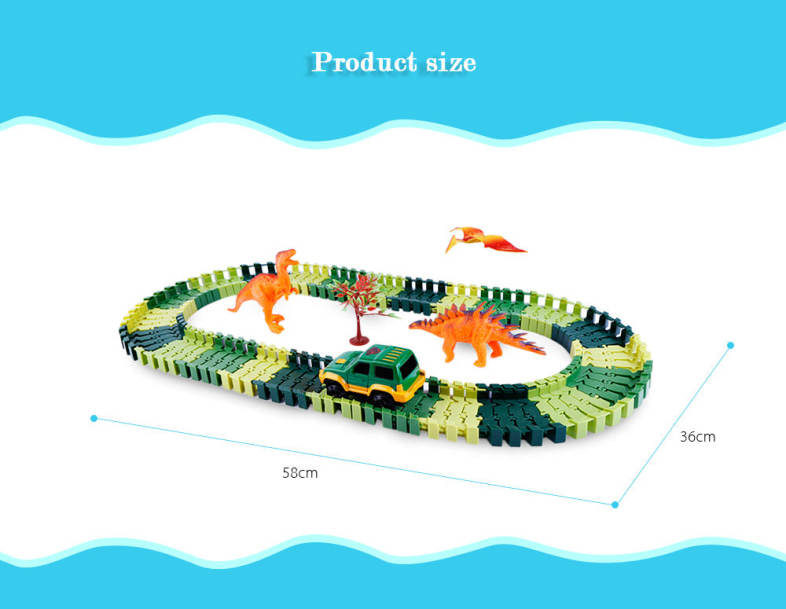 YALONGFA 96PCS NO.318 DIY Racing Track Assembly Flexible Twister Car Toy