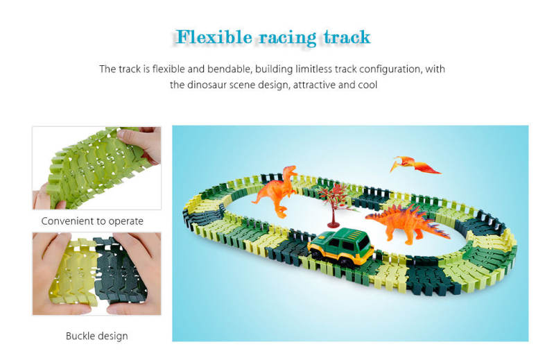 YALONGFA 96PCS NO.318 DIY Racing Track Assembly Flexible Twister Car Toy