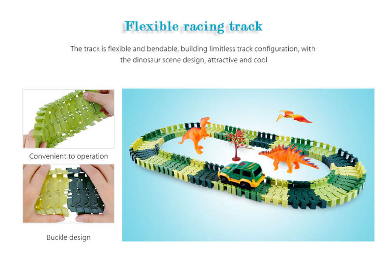 YALONGFA 96PCS NO.318 DIY Racing Track Assembly Flexible Twister Car Toy