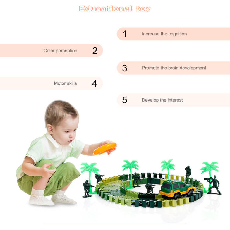 YALONGFA NO.358 48PCS DIY Racing Track Assembly Flexible Twister Car Toy