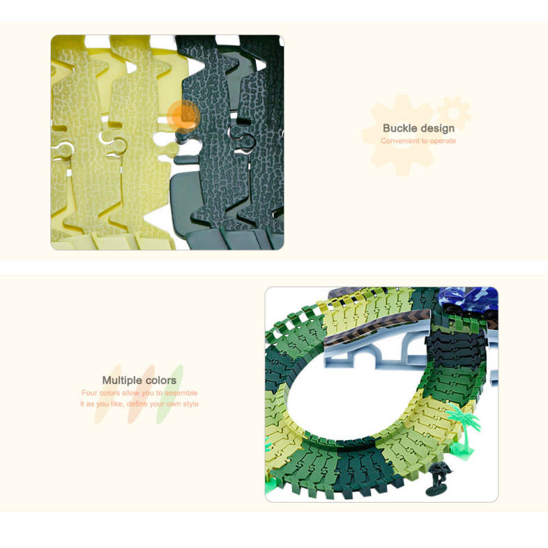 YALONGFA NO.358 96PCS DIY Racing Track Assembly Flexible Twister Car Toy