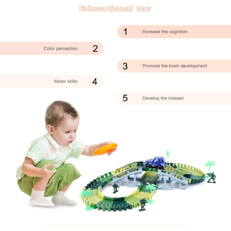 YALONGFA NO.358 96PCS DIY Racing Track Assembly Flexible Twister Car Toy