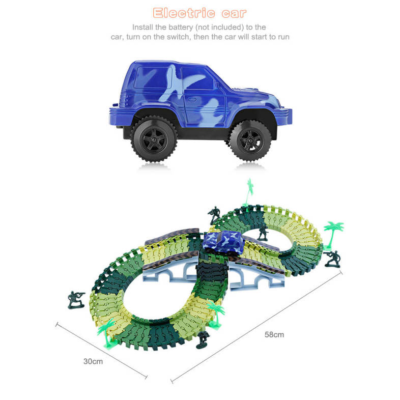 YALONGFA NO.358 96PCS DIY Racing Track Assembly Flexible Twister Car Toy