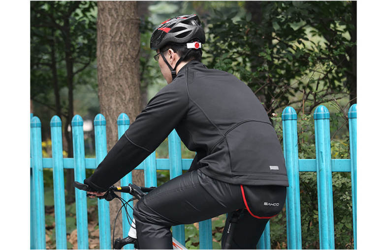SAHOO Cycling Windproof Full Zippered Windproof Polyester Fabric Jacket 