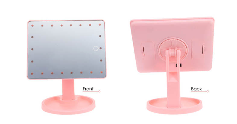 360 Degree Rotating LED Touch Screen Large Makeup Mirror