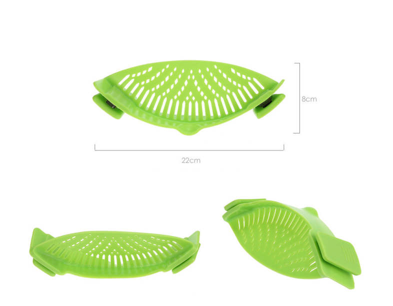 Silicone Kitchen Strainer Clip Pan Drain Rack