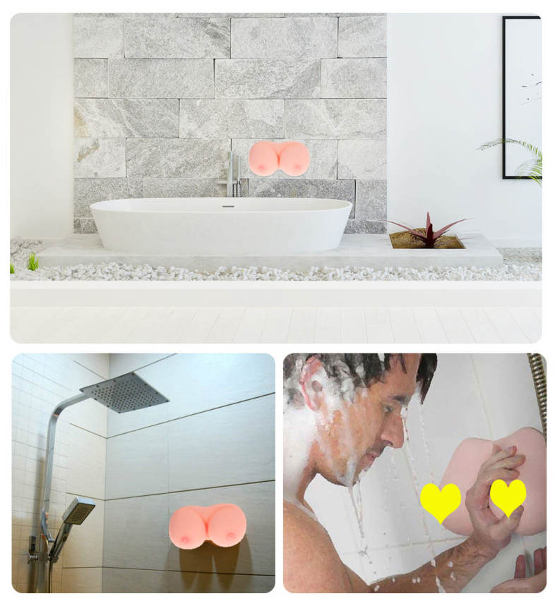 Creative Breast Shape Soap Liquid Dispenser Lotion Bottle
