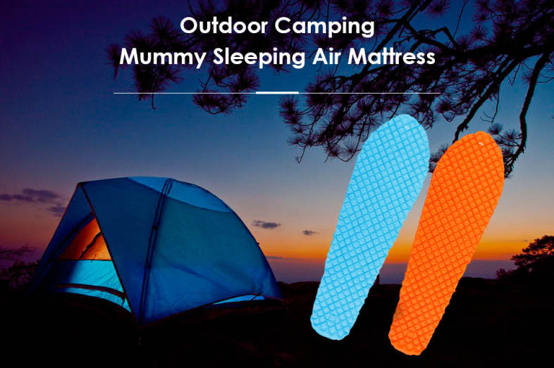 Bluefield Outdoor Inflatable Single Mummy Sleeping Pad Camping Cushion Air Bed Mat