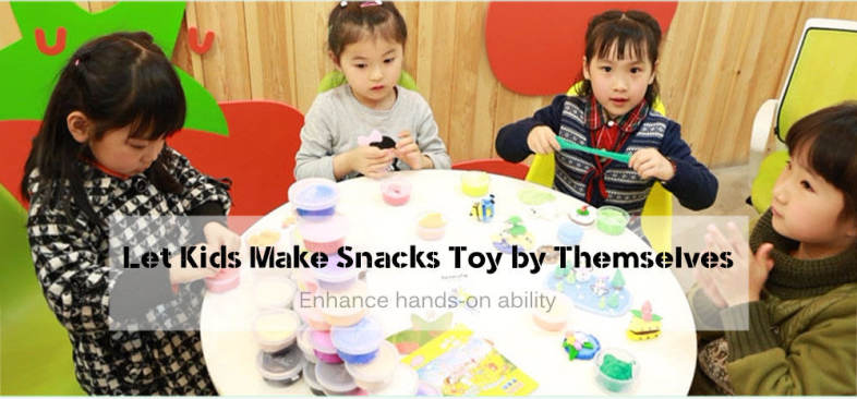 BOWA Colorful Dough Suitcase Kids Play Set Cinema Snack Bar  
