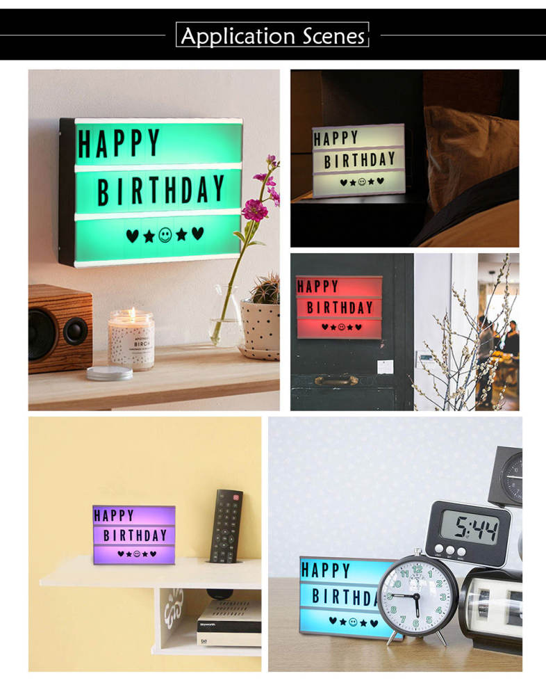 LED Color Changing DIY Letter Combination Light Box Night Lamp with Remote Control