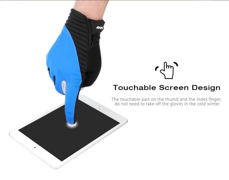 Sahoo Paired Unisex Outdoor Bicycle Touchable Screen Windproof Warm Riding Gloves