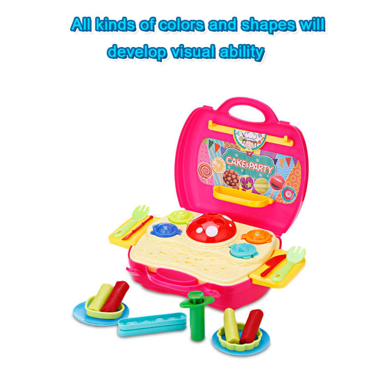 BOWA 41pcs Mini Simulation Candy Suitcase Toy Kids Play Dough - Cake Party