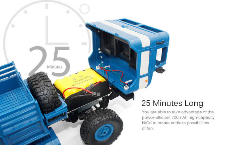 WPL B - 24 1:16 2.4G Mini Off-road RC Military Truck RTR Four-wheel Drive / 10km/h Maximum Speed