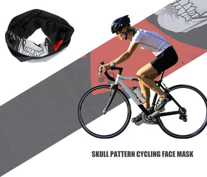 Multifunctional Skull Pattern Face Mask Cycling Outdoor Sports Headscarf