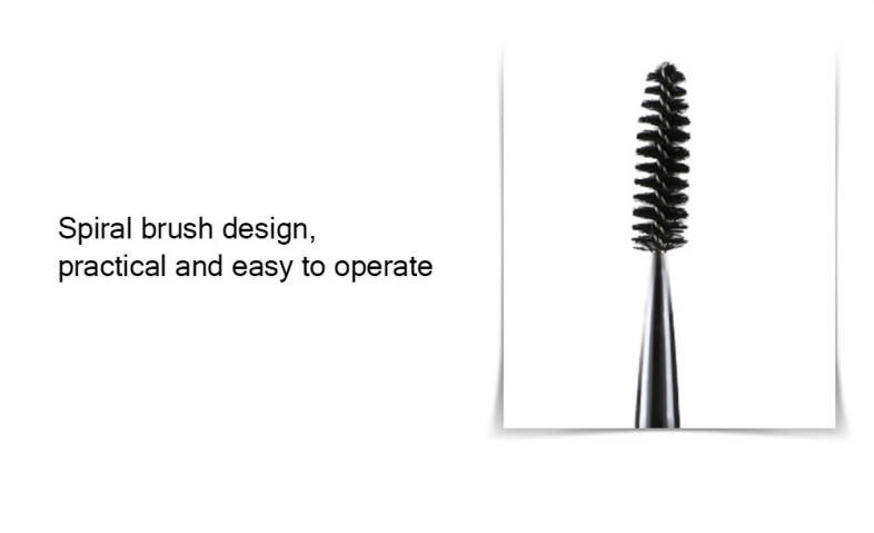 Dual Use Spiral Eyelash Brush Rhinestone Acrylic Handle Comb Makeup Tool