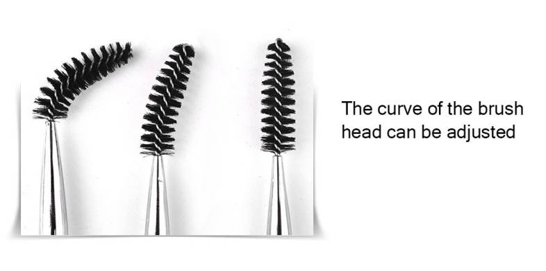 Dual Use Spiral Eyelash Brush Rhinestone Acrylic Handle Comb Makeup Tool