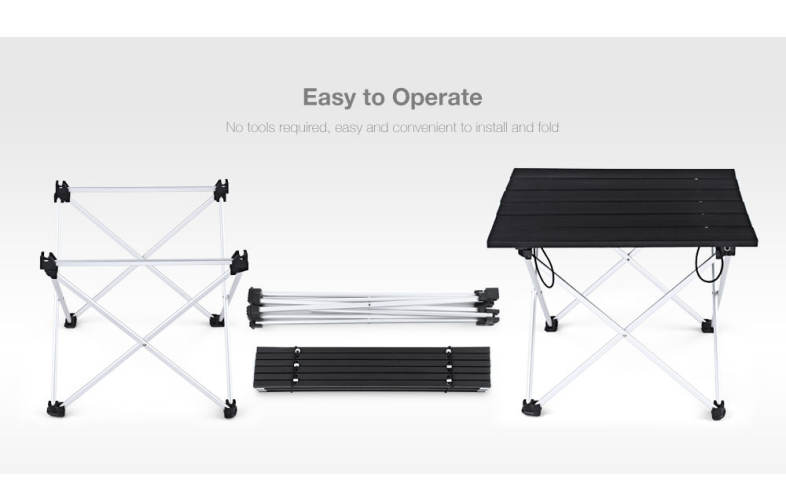 Outlife Lightweight Outdoor BBQ Camping Picnic Aluminum Alloy Folding Table