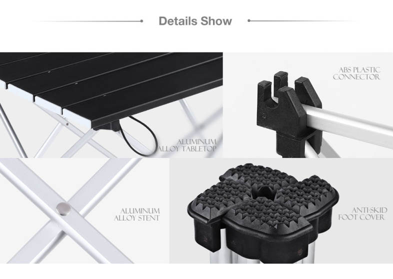 Outlife Lightweight Outdoor BBQ Camping Picnic Aluminum Alloy Folding Table